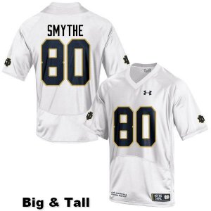 Notre Dame Fighting Irish Men's Durham Smythe #80 White Under Armour Authentic Stitched Big & Tall College NCAA Football Jersey GDM1599YQ